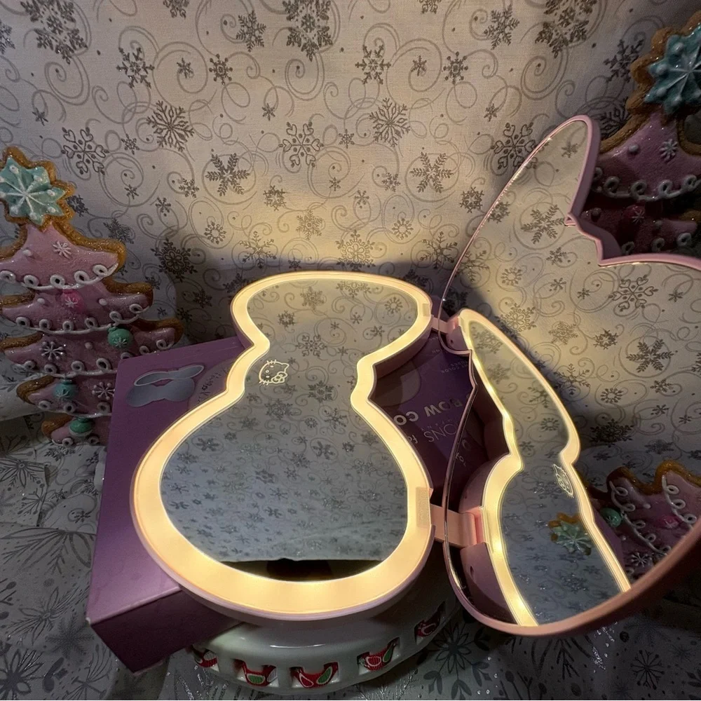Impressions Sanrio Hello Kitty LED Pink Bow Compact Mirror Christmas Stocking